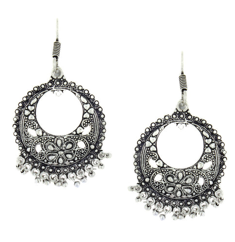 Chaand Bali Oxidized Antique Light Weight Dangling Earring Fro Women