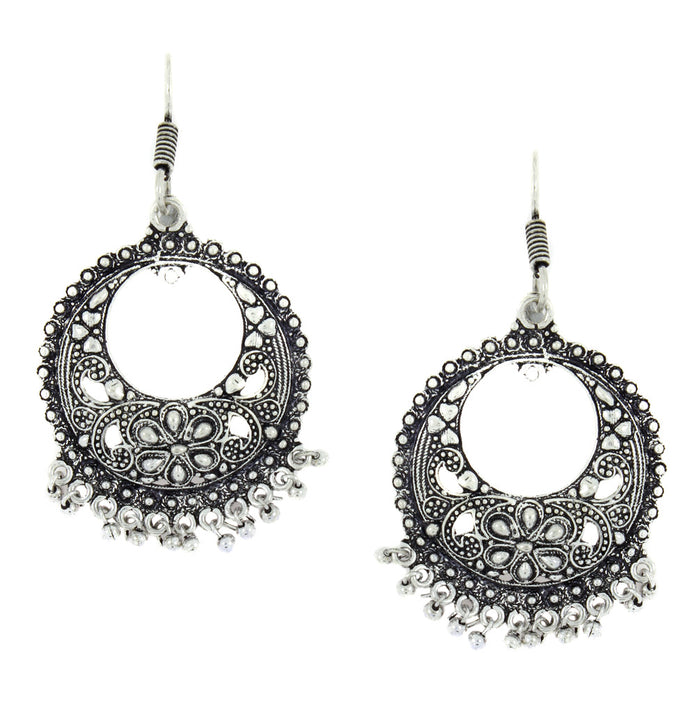 Chaand Bali Oxidized Antique Light Weight Dangling Earring Fro Women