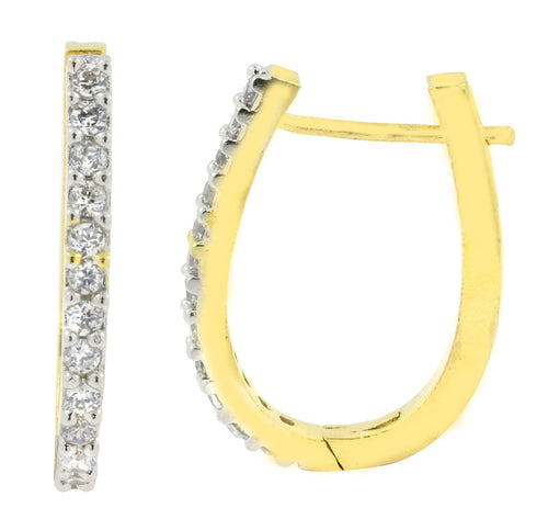 Daily Dainty American Diamond CZ Gold Plated Bali Earring For Women