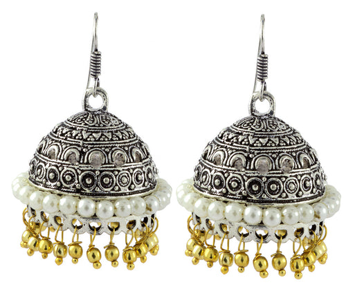 Antique Oxidized German Silver Gold Plated Jhumki Earring For Women