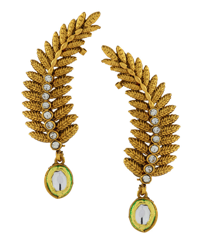 Buy Yellow Gold & White Earrings for Women by Pc Jeweller Online | Ajio.com